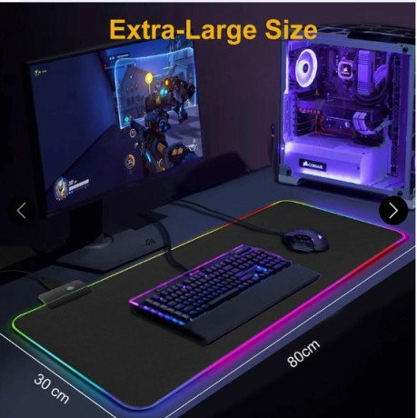 rgb-gaming-mouse-pad-available-in-small-and-large-xxl-sizes-extended-soft-cloth-with-multi-color-rgb-lighting-non-slip-rubber-base-big-0